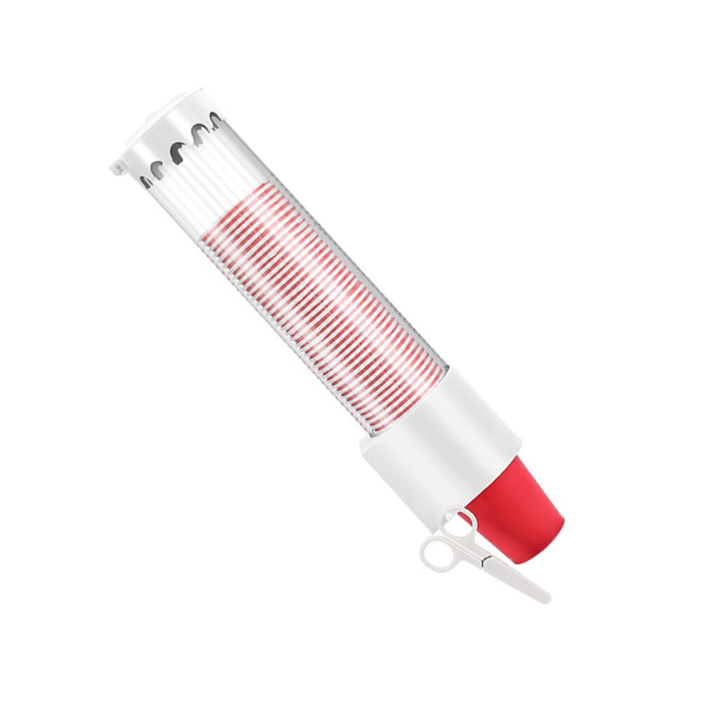 Wall Mount Single Water Cup Dispenser Type Disposable Paper Cup Dispenser Beverage Cup Holder (White): White