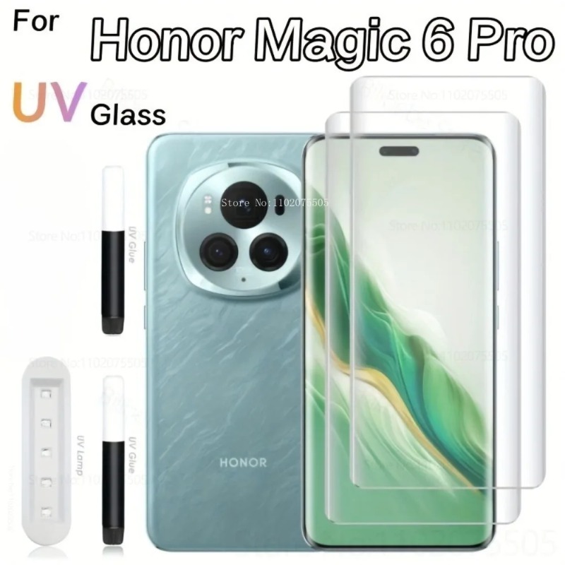 2Pcs UV Tempered Glass for Honor Magic 7 Pro 6 Lite 7 RSR 4 Lite HD Screen Protector for Honor Magic 6 Pro Magic 5 Pro 6Ultimate