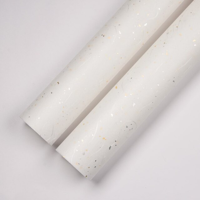 Shiny Wrapping Paper 60*60CM Craft Paper Floral Packing Paper Waterproof Home Decor Festive Party DIY Handmade Supplies: 10pcs white