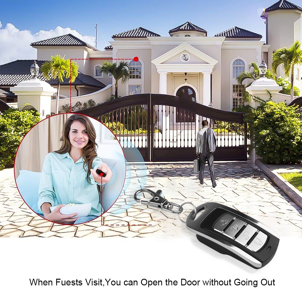 433mhz Remote Control Key garage door copy controller Electric 433.92mhz Universal Gate Garage Door Remote Control Car Keychain