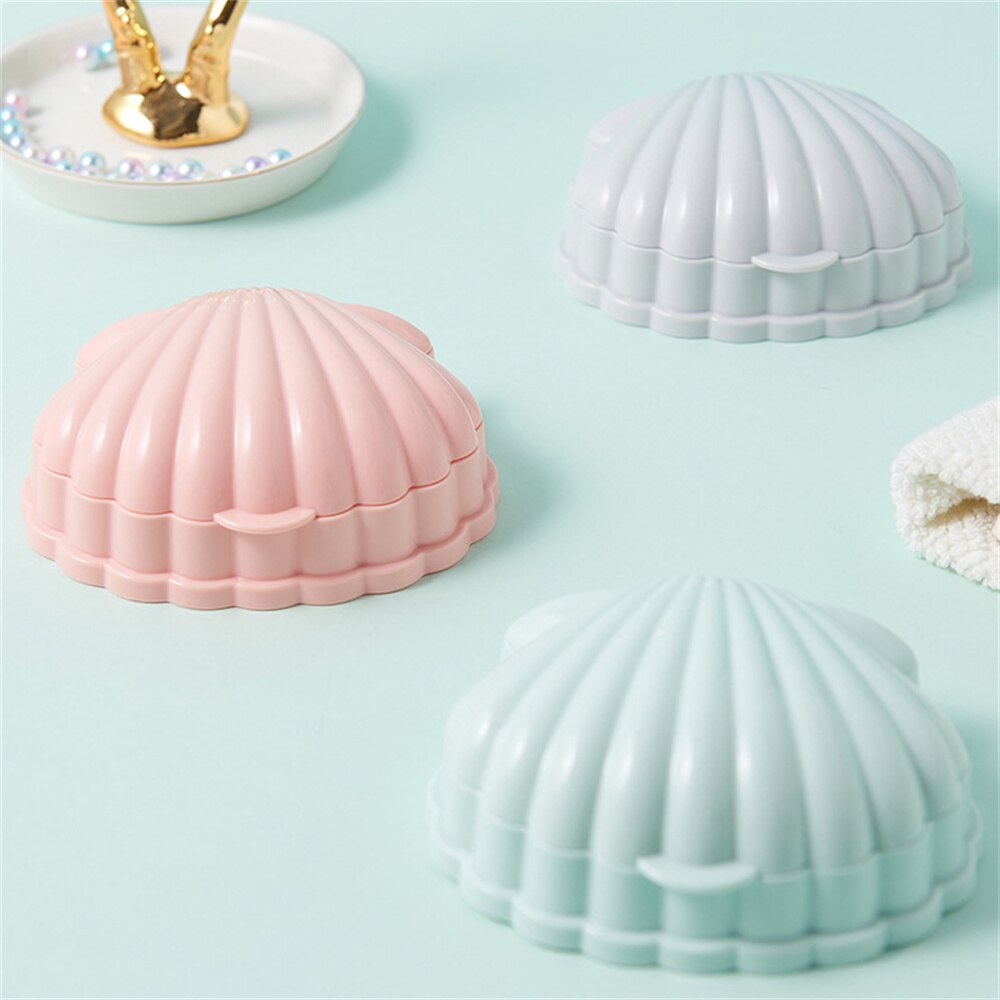 Boîte à savon Vintage en forme de coquille, avec couvercle de vidange, antidérapante, accessoires de salle de bains, porte-savon, boîte à savon pour la maison