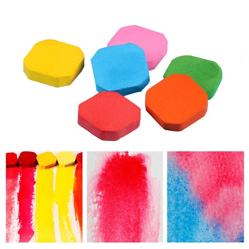 CHENYU 12/18/24/36/48Colors Solid Watercolor Paint Set With Water Brush Pen Watercolor Pigment For Draw Art Supplie