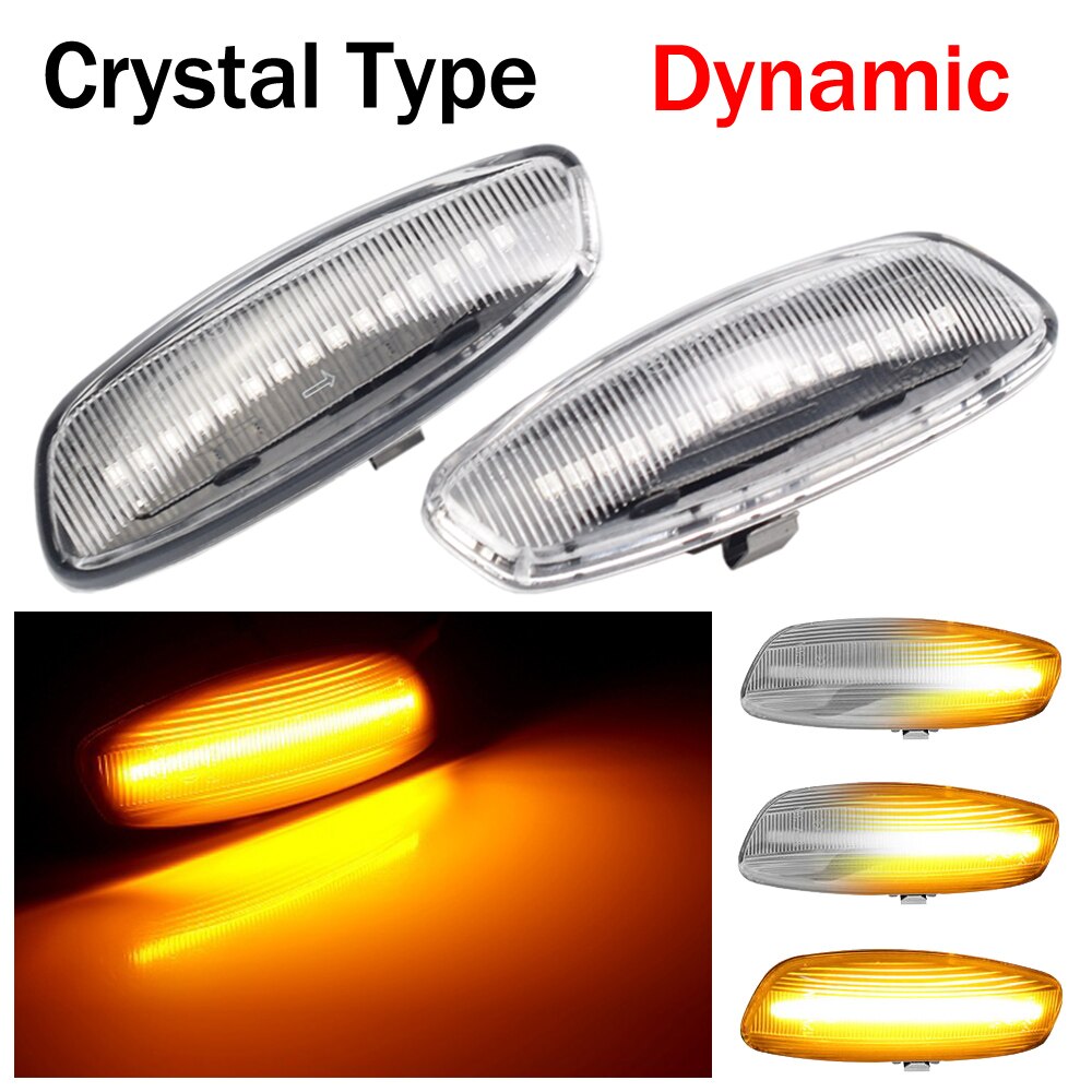 2pcs Led Dynamic Side Marker Turn Signal Light Sequential Blinker For Peugeot 308 207 3008 5008 For Citroen C4 C3 C5 DS3 DS4: Option 2