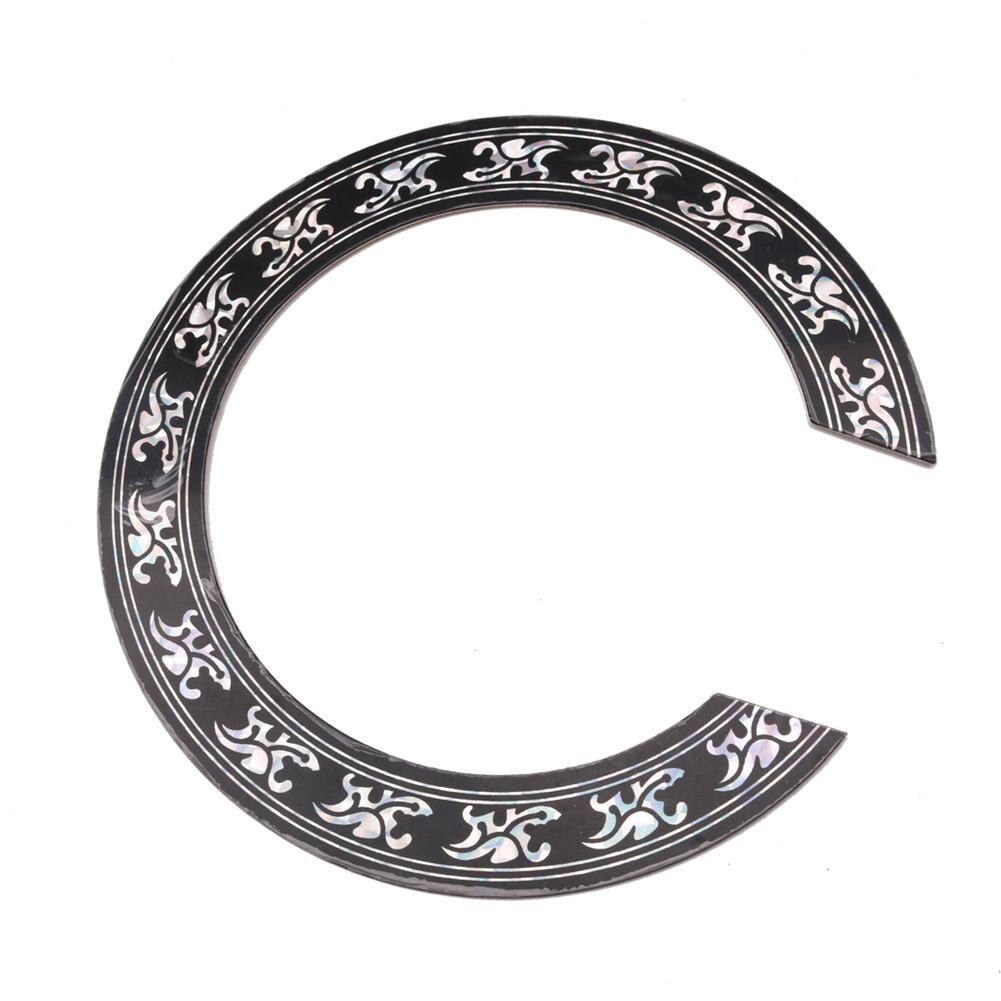 Pegatinas para guitarra, Círculo de sonido con patrón de flores de 105mm de diámetro, agujero de sonido para guitarra, pegatinas circulares para accesorios de guitarra clásica