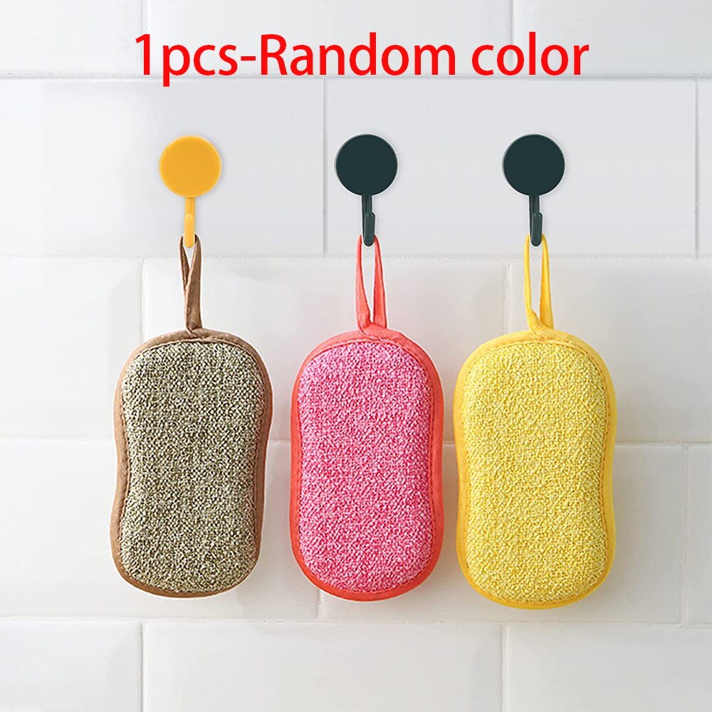 Super Fine Fiber Soft Antibacterial Water Absorption Kitchen Sponge Magic Sponge Kitchen Items Suppliers: 1pc-Random color