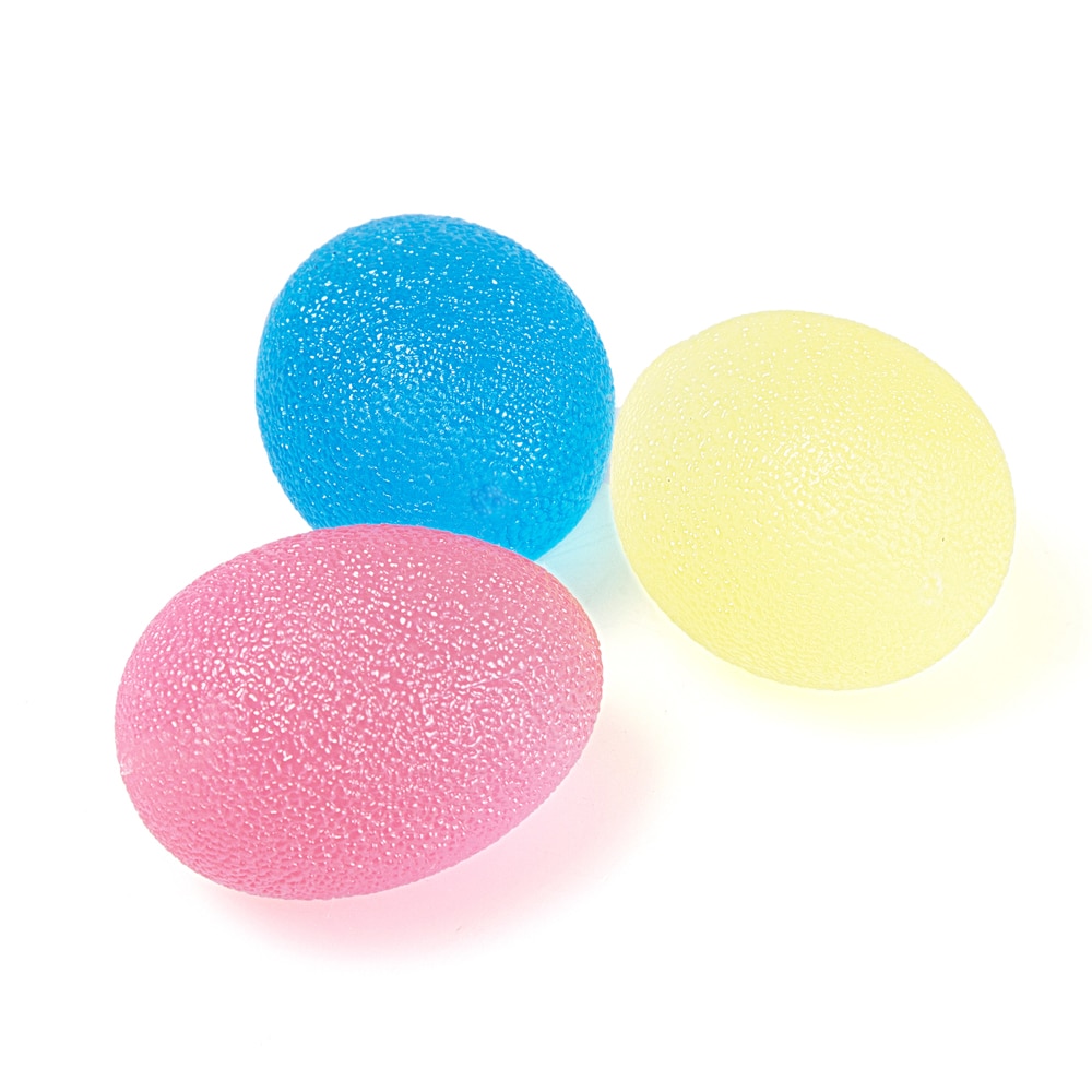 Grip Strengthening Therapy Stress Balls, 3 Colors Resistance Squeeze Eggs,Home Exercise Kits Hand Exercise Balls,Power Ball