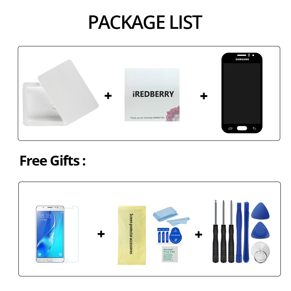 LCD Screen Display for Samsung Galaxy J1 Ace J111F J111M J111FN - 4.3 Inch TFT Digitizer Assembly