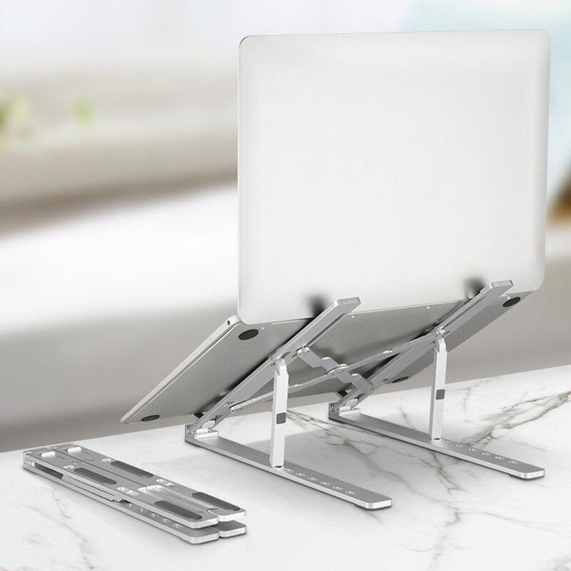 Portable Adjustable Laptop Holder Foldable Notebook Stand Holder Lifting Cooling Bracket Non-slip Pad for Laptop under: C