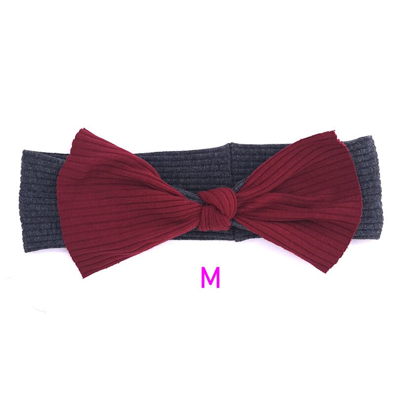 Bandeaux en coton côtelé pour -né garçon et fille, couvre-chef à nœud papillon, doux et extensible, accessoires pour cheveux: Darkgray1M