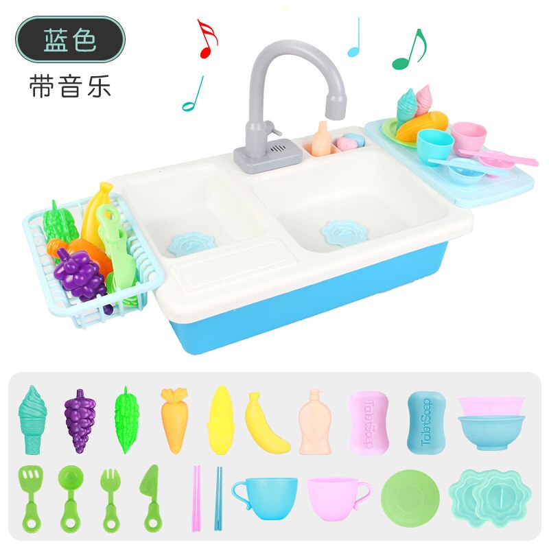 Kids Keuken Speelgoed Analoge Elektrische Vaatwasser Sink Kinderen Simulatie Rol Pretend Spelen Meisjes Speelgoed Mini Keuken Set Speelgoed: 04