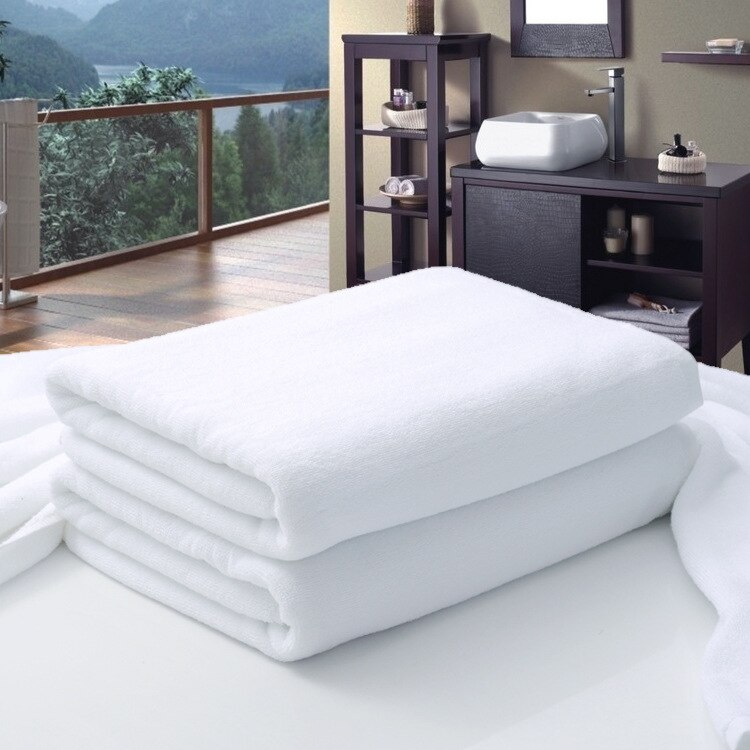 80*180Cm 100*200Cm Luxe Grote Hotel Witte Handdoeken Beauty Voor Salon Badhanddoek Katoen volwassenen Sprei Sauna