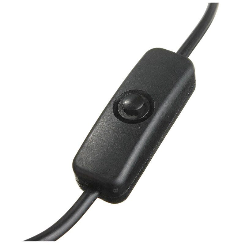Micro-USB Charger Charging Power Cable with ON/OFF Switch for Raspberry Pi Samsung Black