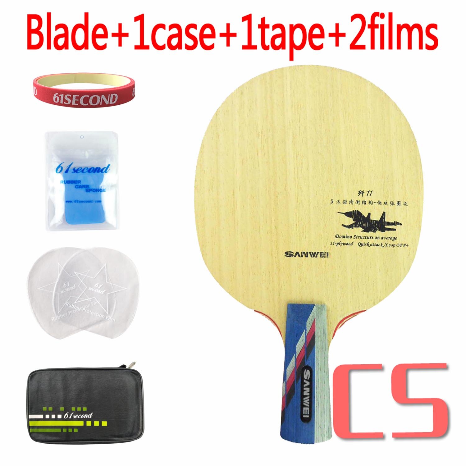 Sanwei J-11 J11 J 11 Table Tennis Blade for PingPong Racket: CS with FM case