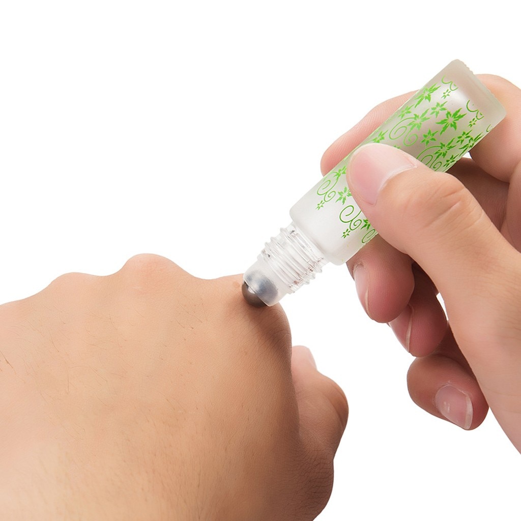 Botella de aceite esencial rellenable 6 uds 10ml botellas de vidrio Roll-on con botella de bola de rodillo contenedor vacío botella de Perfume de viaje