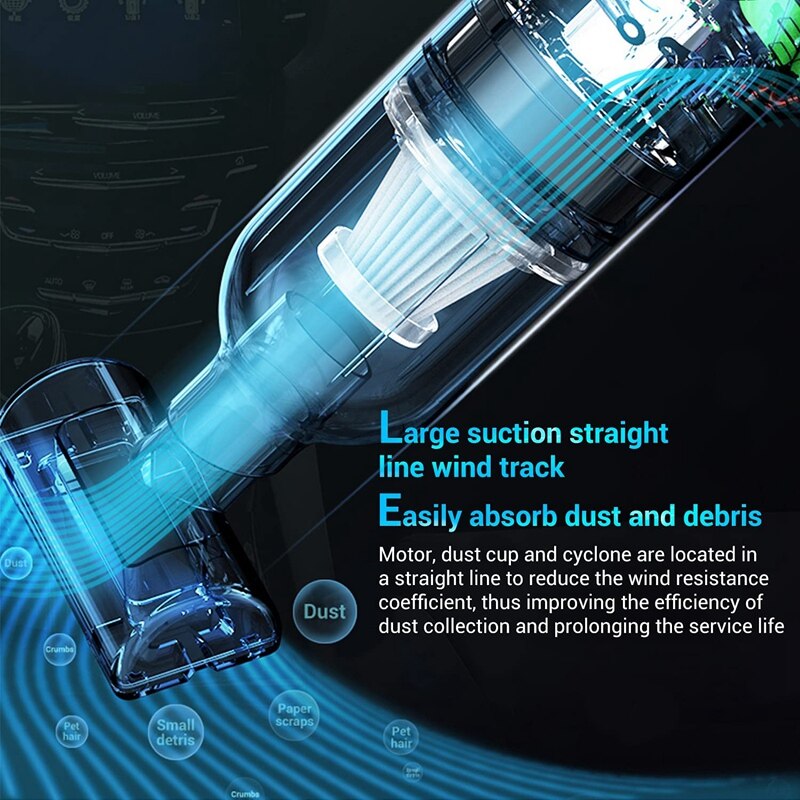 Handheld Vacuum Cleaner Cordless Rechargeable Hand Vacuum Portable Wet Dry Car Vacuum For Carpet Car