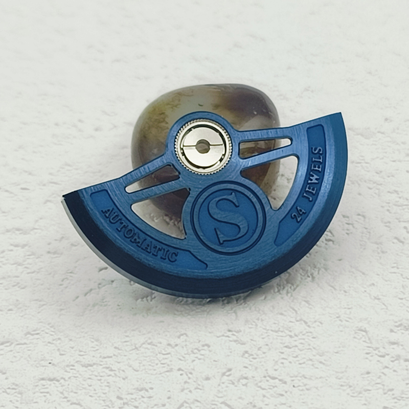 Movimientos de reloj NH35 NH36, rotores de peso oscilante personalizados, aptos para movimientos NH34 NH35 NH38 NH39 4R 6R, piezas compatibles de repuesto: Azul