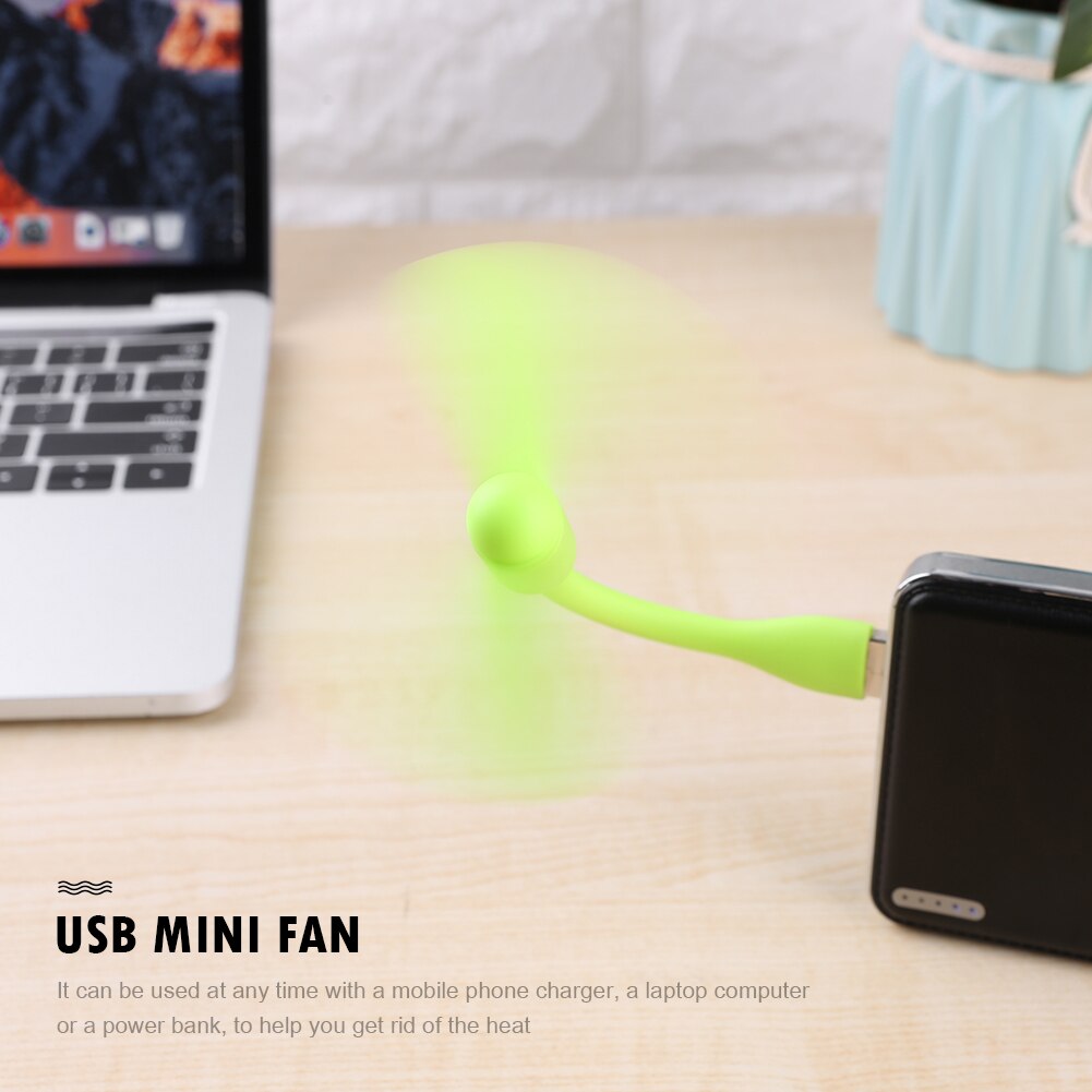 Mini Flexible Bendable USB Fan for Power Bank Laptop PC Computer AC Charger USB Output USB Gadgets For all Power Supply