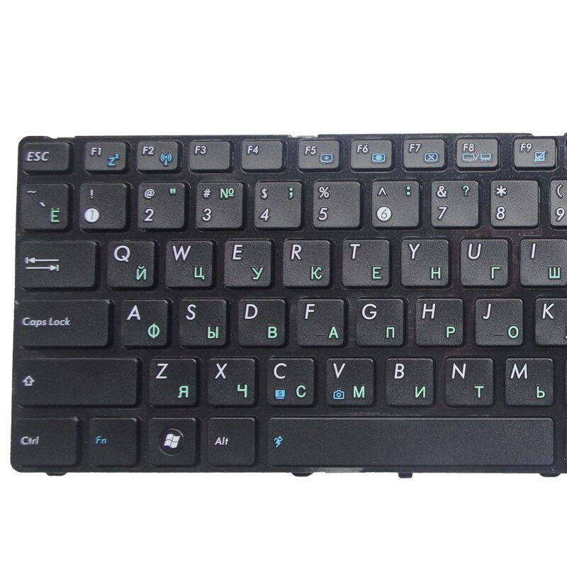 Gzeele til asus  g53s g73s k53sd k53sf k54hr k54hy k54s n71ja n71jq n71jv n71v n71vn russisk bærbar tastatur ru oppsett svart