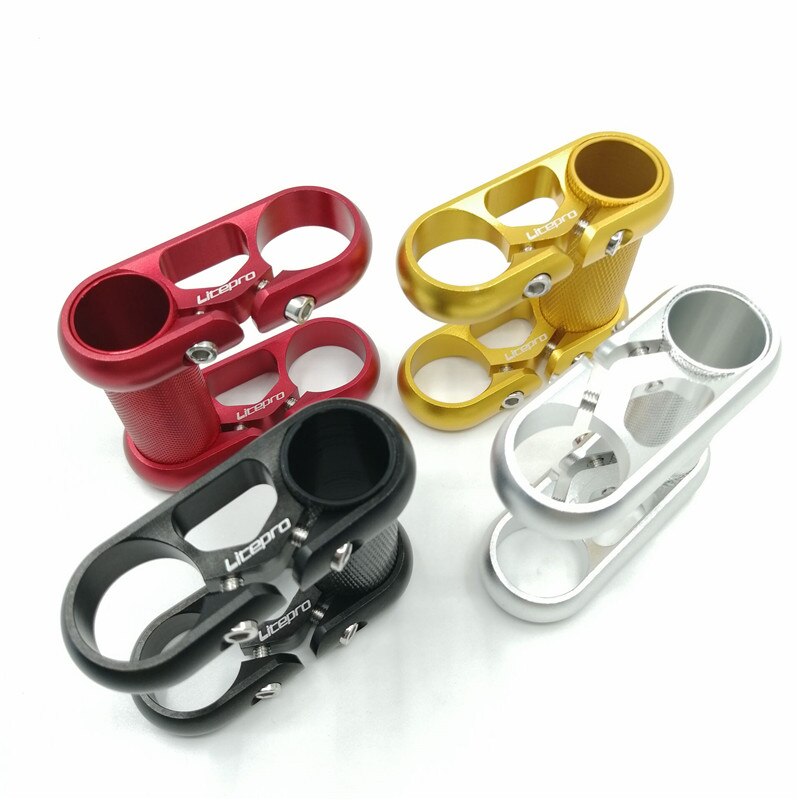 SENQI Folding Bike Stem Quick-Release Aluminum Adjustable Stem Without Teeth BSZ002 25.4×28.6×460mm (Silver