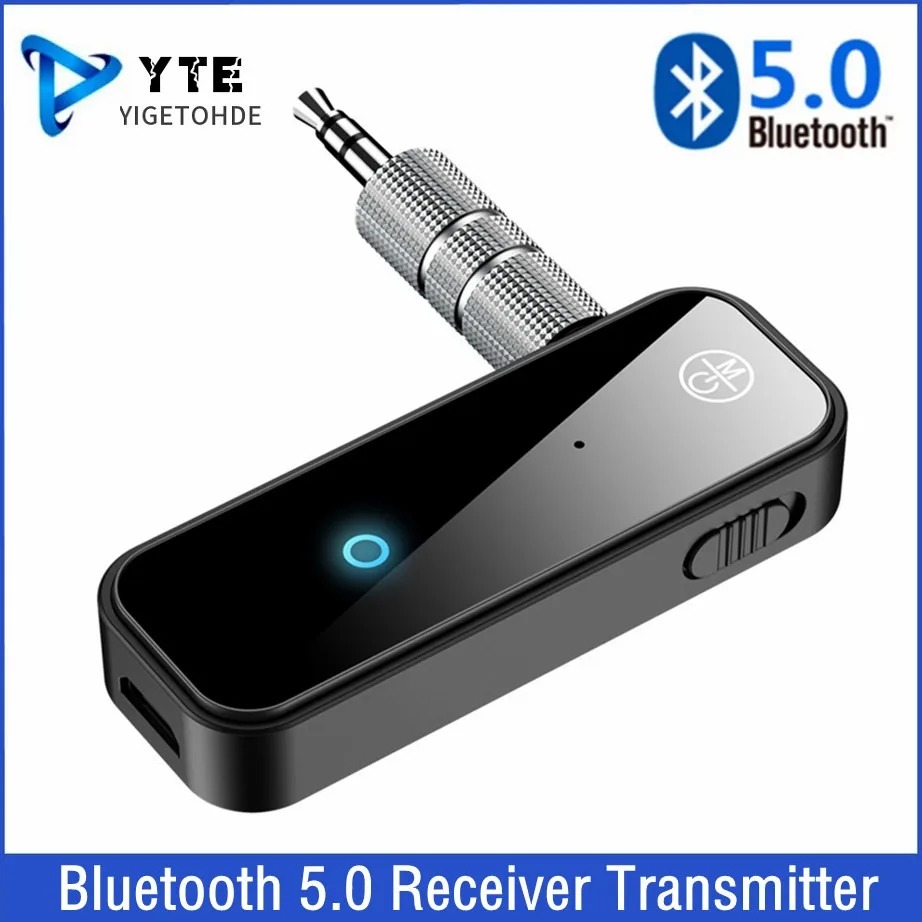 C28 Wireless Adapter 2 In 1 Bluetooth 5.0 Receiver Transmitter 3.5Mm Jack For Car Music Audio Receiver Aux Headphone Handsfree