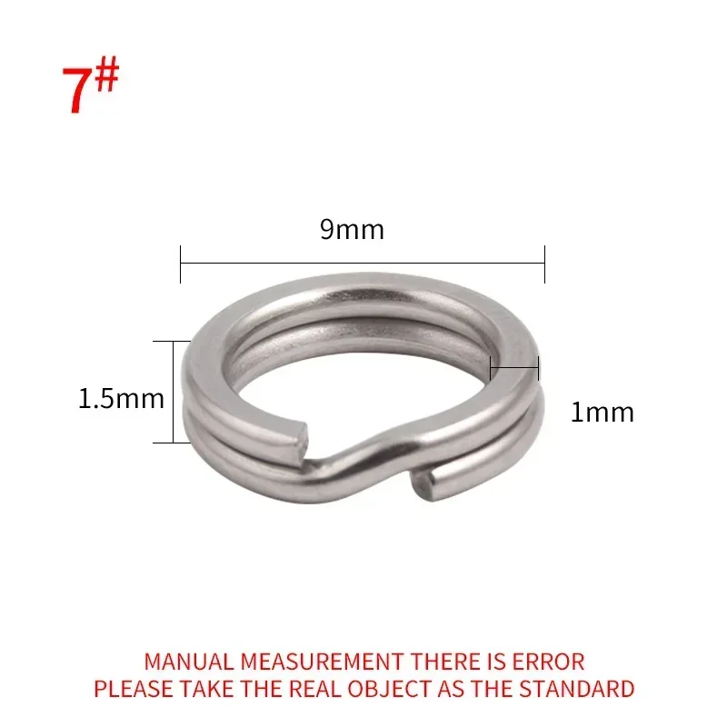 50pcs Split Ring Keyrings Strong Fishing Connectors Snap Rings Stainless Steel Key Chain Links Hooks: Copper