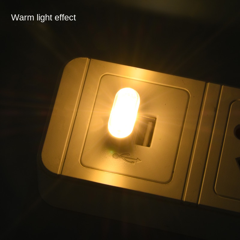 Mini USB Licht LED USB Nachtlicht Modellierung Auto Umgebungslicht Neon- Innenbeleuchtung Auto Schmuck (5 Arten von Lichtfarben): Warmes Weiß