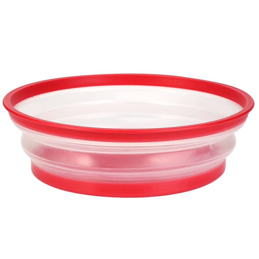 Collapsible Microwave Cover Lid Folding Silicone Microwave Plate Cover Colander Strainer for Fruit Vegetables 10.5 inch