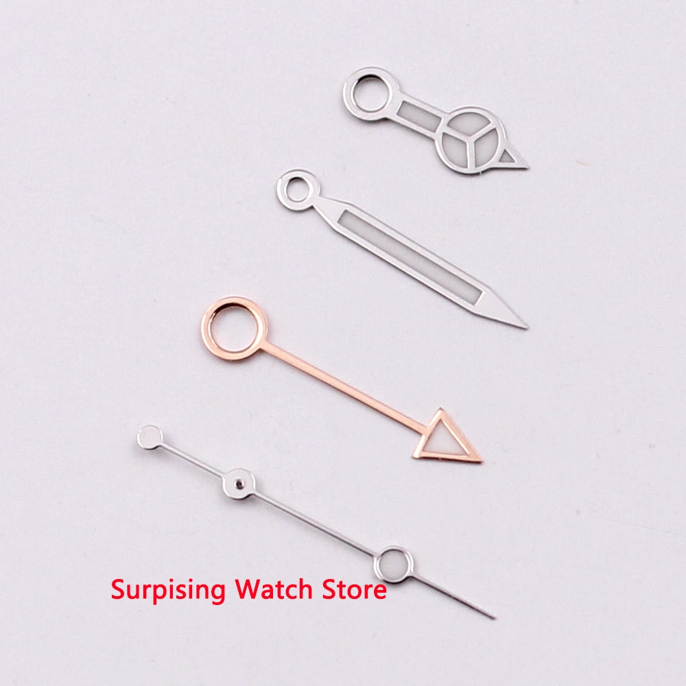 A set stainless steel edge luminous watch hands with GMT Pointer Fit For Mingzhu Automatic Movement Men's Watch: NO1