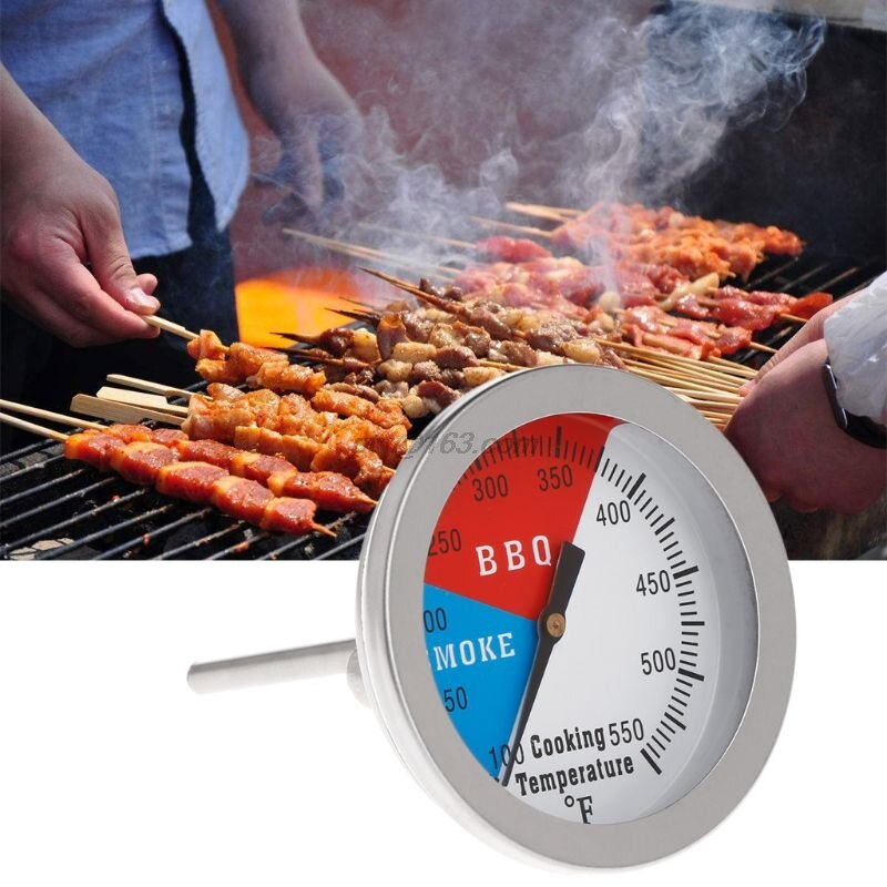 2 " 550f bbq thermometer meter barbecue grill hout roker houtskool hitte-indicator