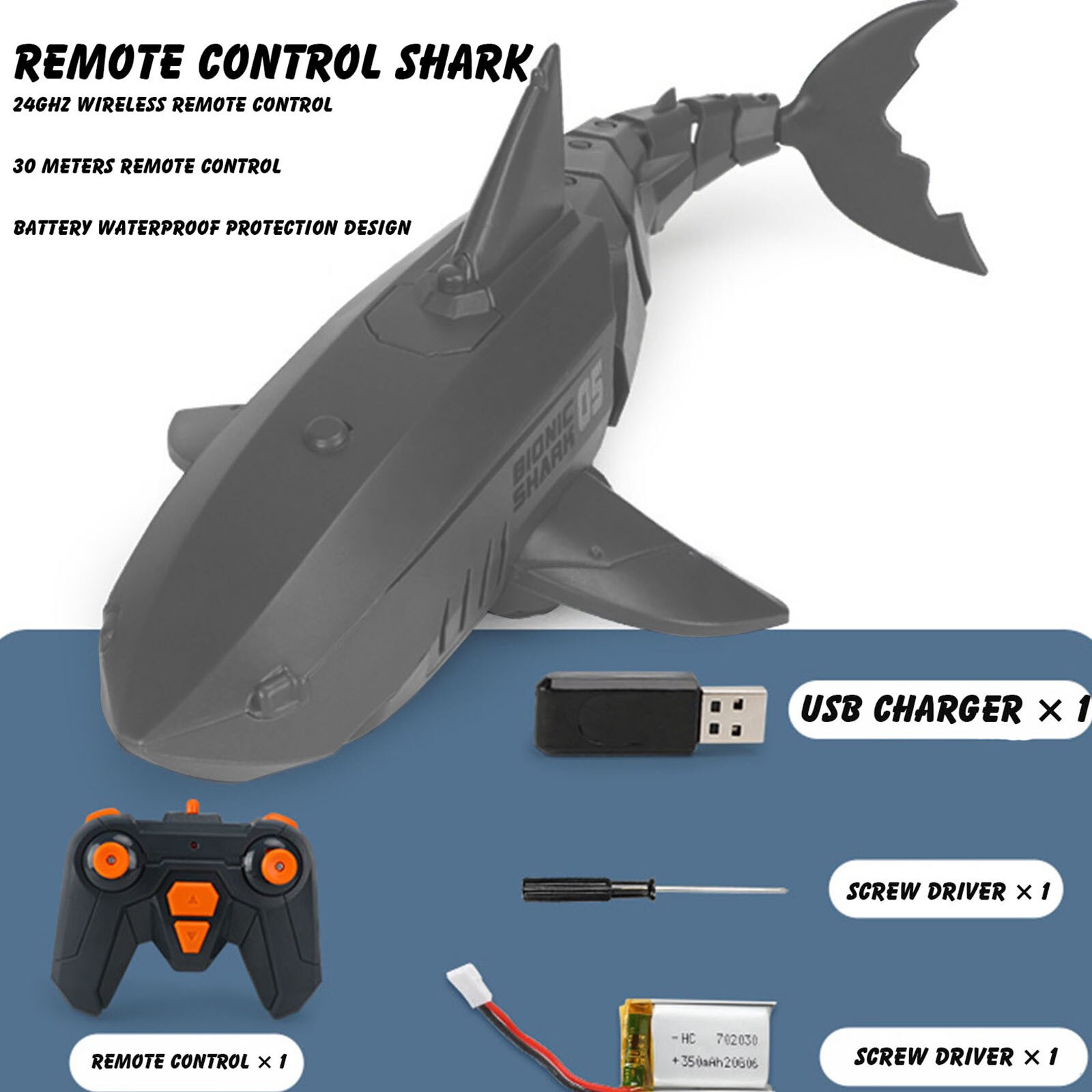Jouets pour enfants Rc Robot requin créativité éducatif télécommande requin enfants étanche amusant Interaction jouet