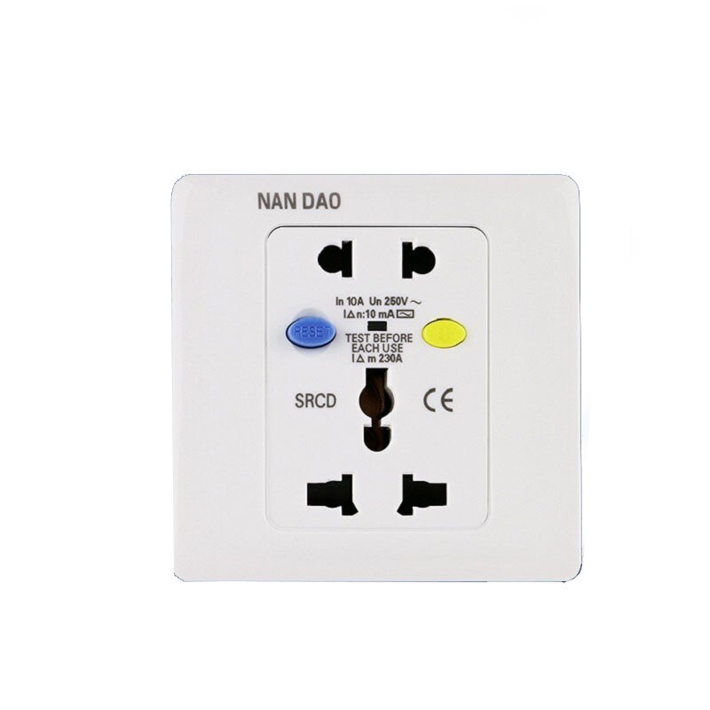 EU UK US AU Universal Socket Earth Leakage Protection Safety Charger Adapter Socket For Water Heater Air Conditioner: Default Title