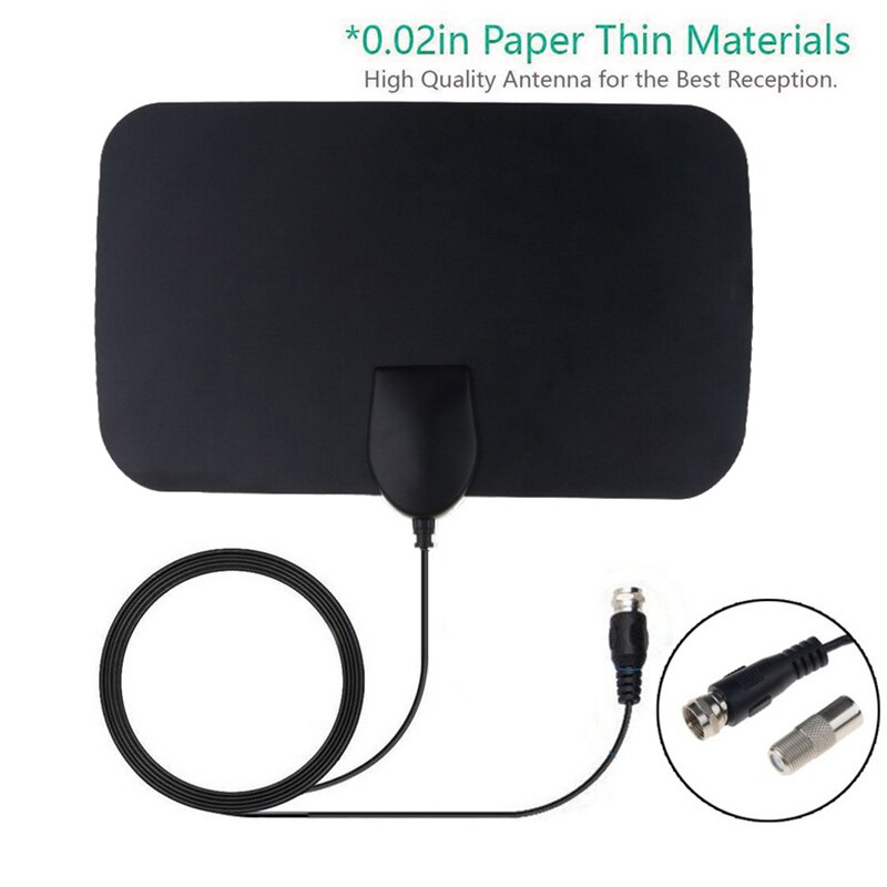 Kebidumei flat 4k 25db high gain hd tv dtv box digital tv antenne eu stik 50 miles booster aktiv indendørs antenne hd til tv