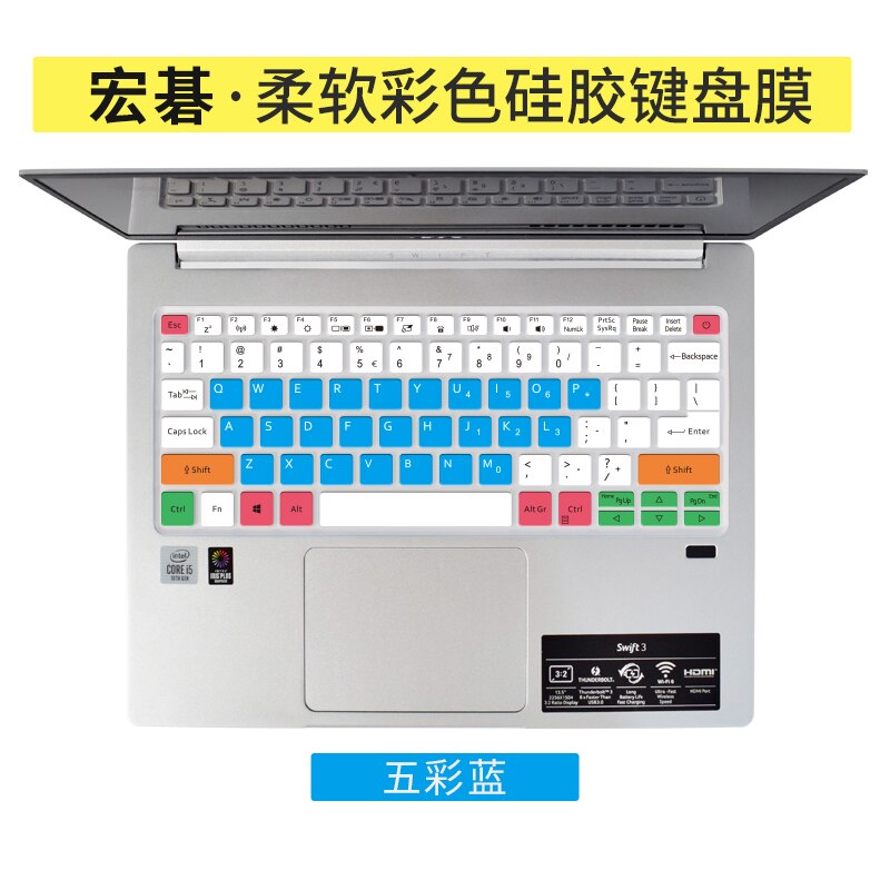 Silicone Laptop Keyboard Cover Protector Skin For Acer Swift 3 SF313-53 SF313-52 SF313 52 53 13.5 inch release): candyblue