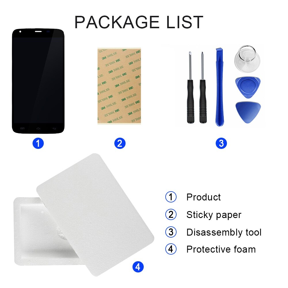 For Doogee Y8 LCD Display and Touch Screen Digitizer Assembly Replacement With Tools +Adhesive For Doogee Y8 Phone LCD DISPLAY