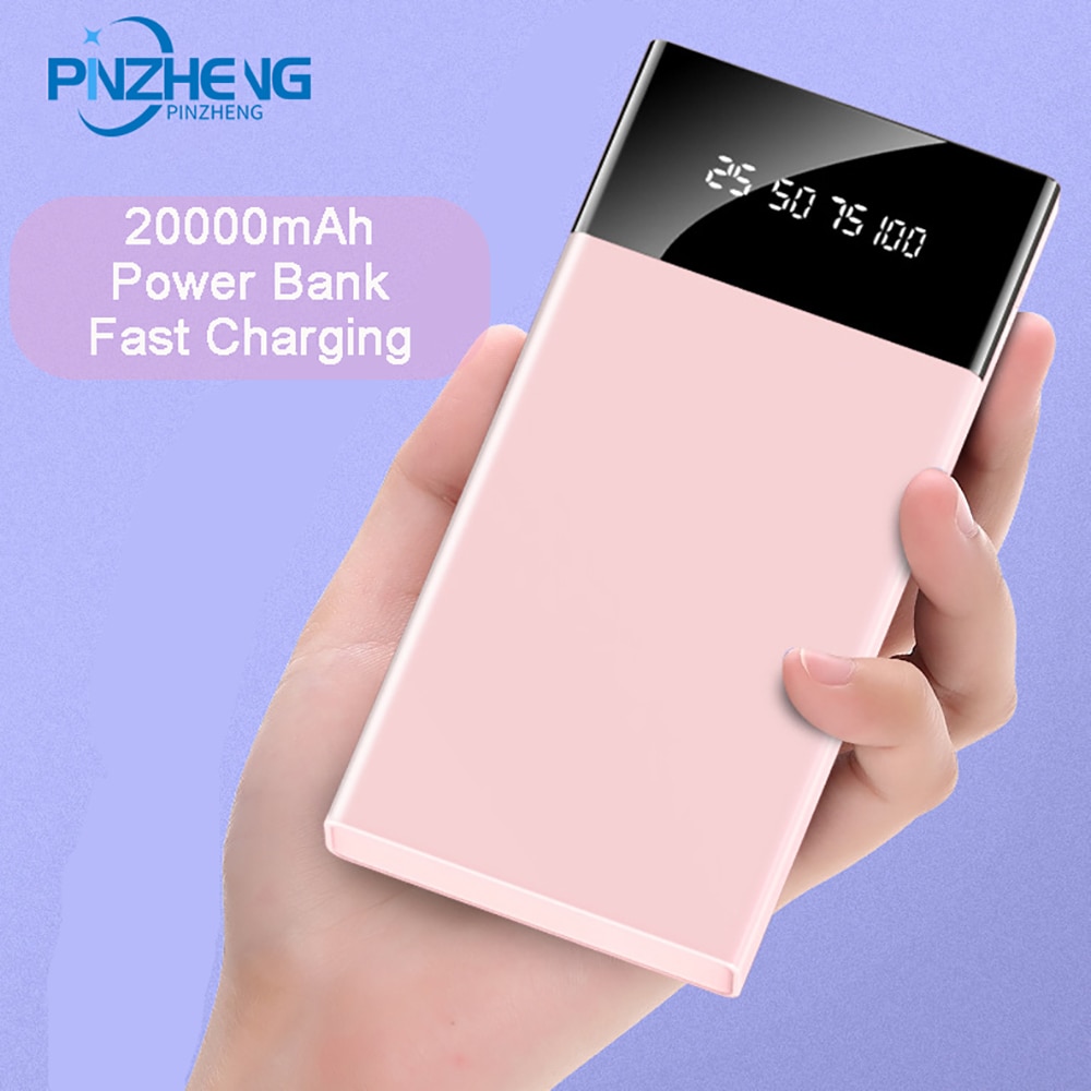 PINZHENG Energie Bank 10000 mAh Tragbare Aufladen Energie 10000 mAh PoverBank Externe Batterie Ladegerät Für Xiaomi Mi9 8 iPhone