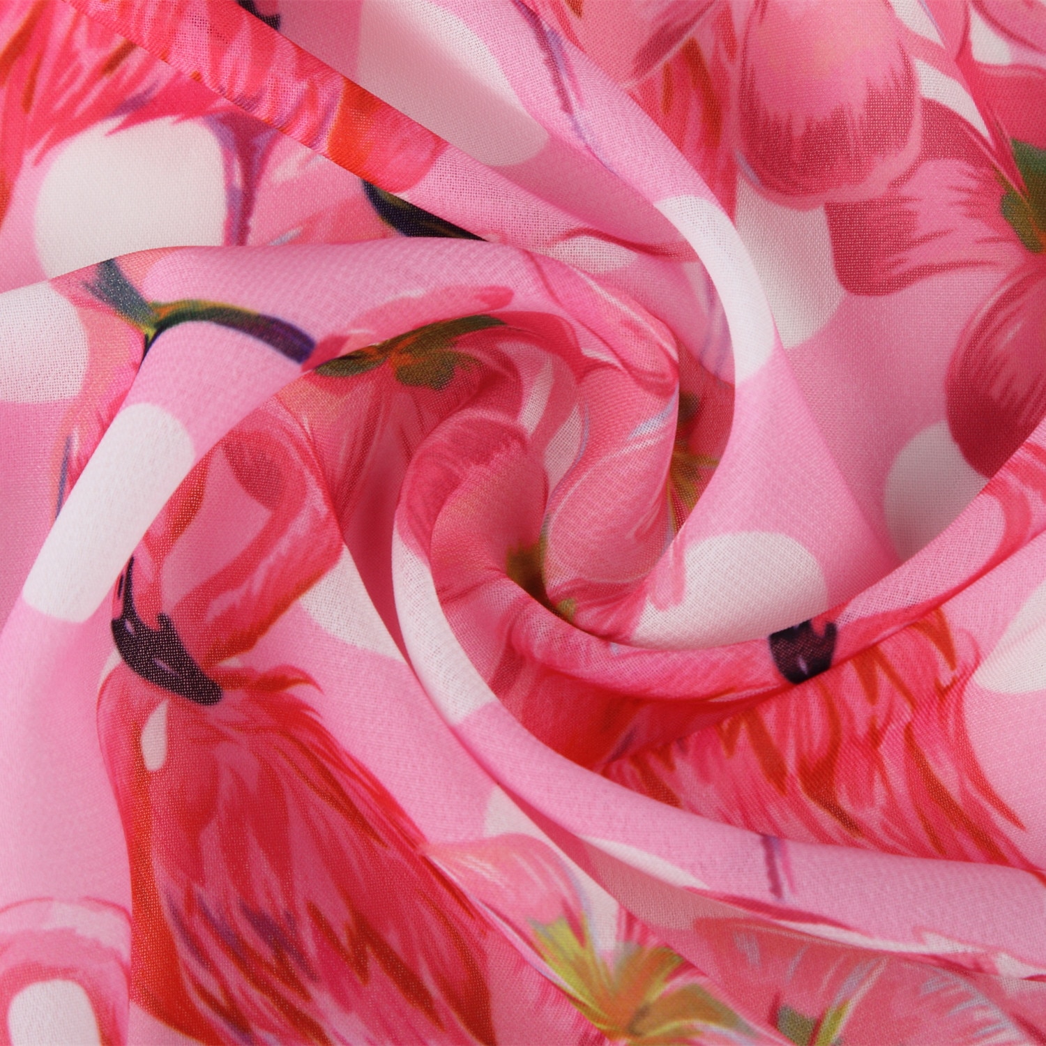 Leo & Lin Fenghua Flamingo Chiffon Europese Root Garen Luchtlaag Polyester Fiber Doek Digitale Afdrukken Stoffen 50Cm