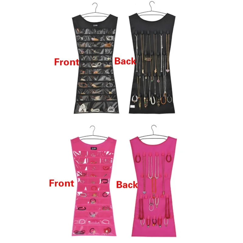 Hangende opbergtas Sieradenhouder Ketting Armband Oorbel Ring Sieradenorganisatoren en opbergdoos voor sieraden (geen hanger)