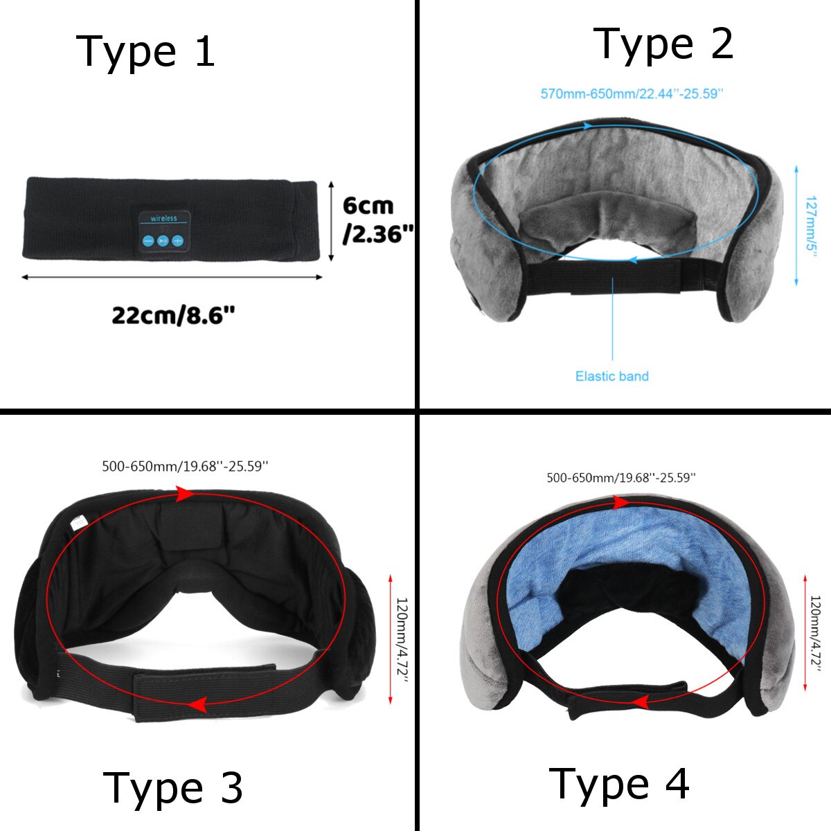 Sleep Headphone Bluetooth Sleep Mask Wireless Sleep Eye Mask Earphone Travel Eye Shades with Built-in Speakers Mic Handsfree mic