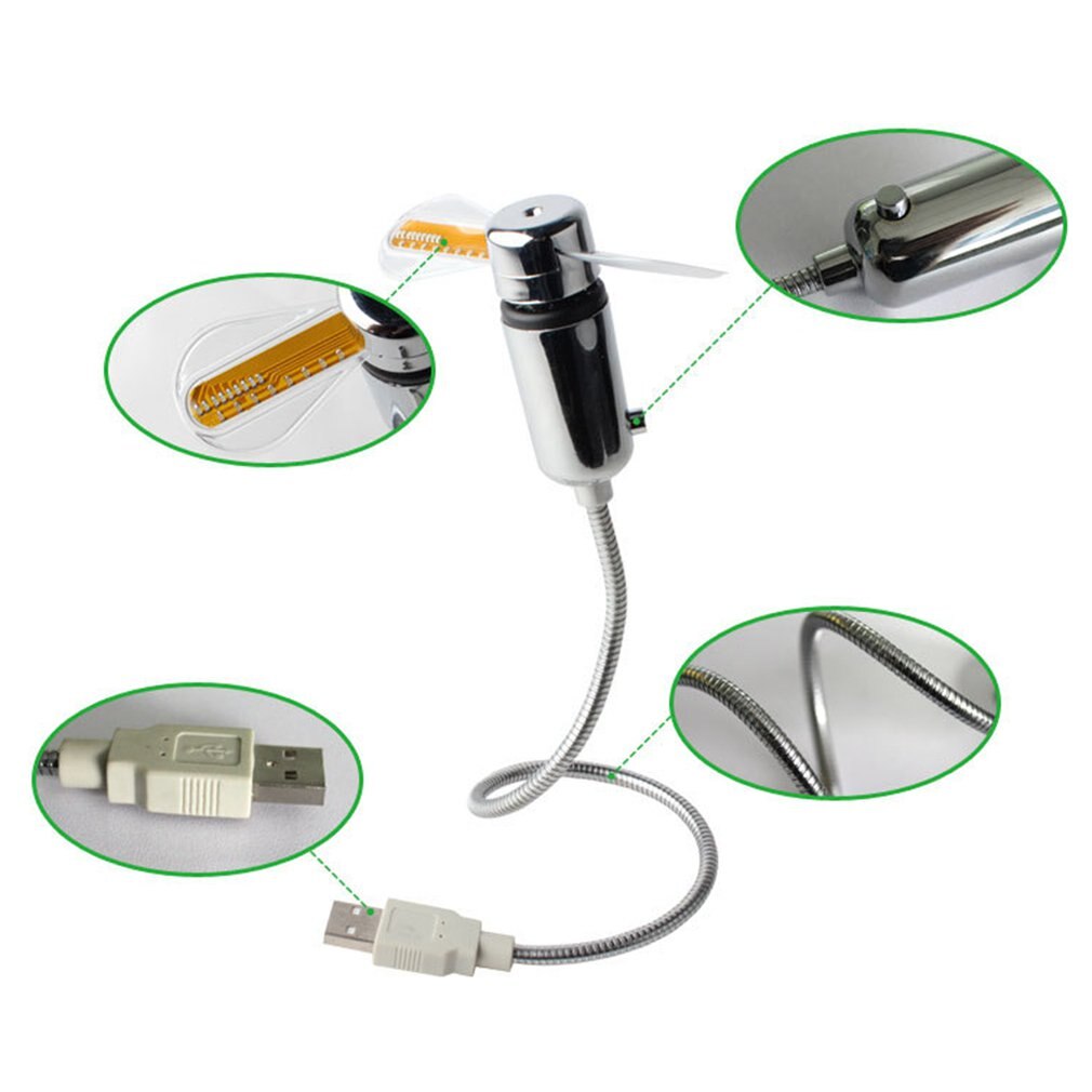 Hand Mini Usb Fan For Laptop Pc Notebook Real Time Display Usb Real Clock Fan Soft Fan Blade Clock Fan