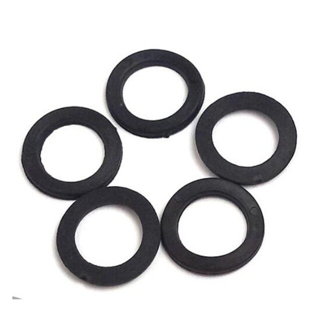 Arandelas de goma de repuesto de 2/5/10 uds, para husillo de 1 ", tuerca de mancuerna, anillo de goma, gimnasio, entrenamiento, equipo de Fitness, piezas de arandela: Black