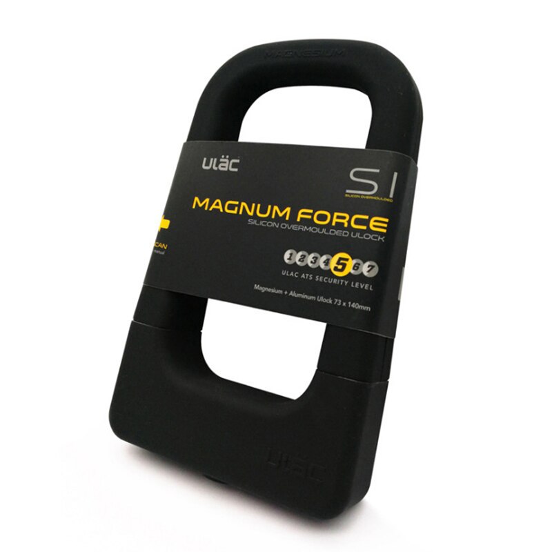 ULAC-cerradura de silicona en forma de U para bicicleta de montaña, antirrobo Universal, fuerte, duradero, de aluminio, anticolisión, de: Negro