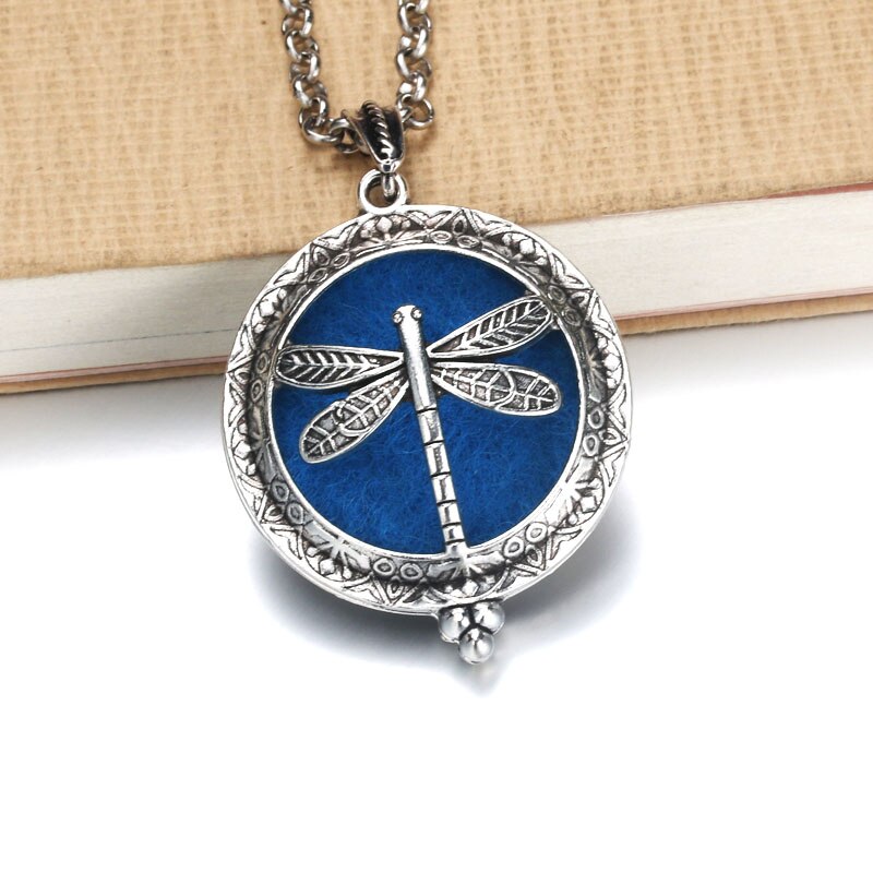 1pc 60cm Vintage Aromatherapy Perfume Essential Oils Diffuser Necklace Locket Necklace Pendant Dream Catcher Necklace 8534: O