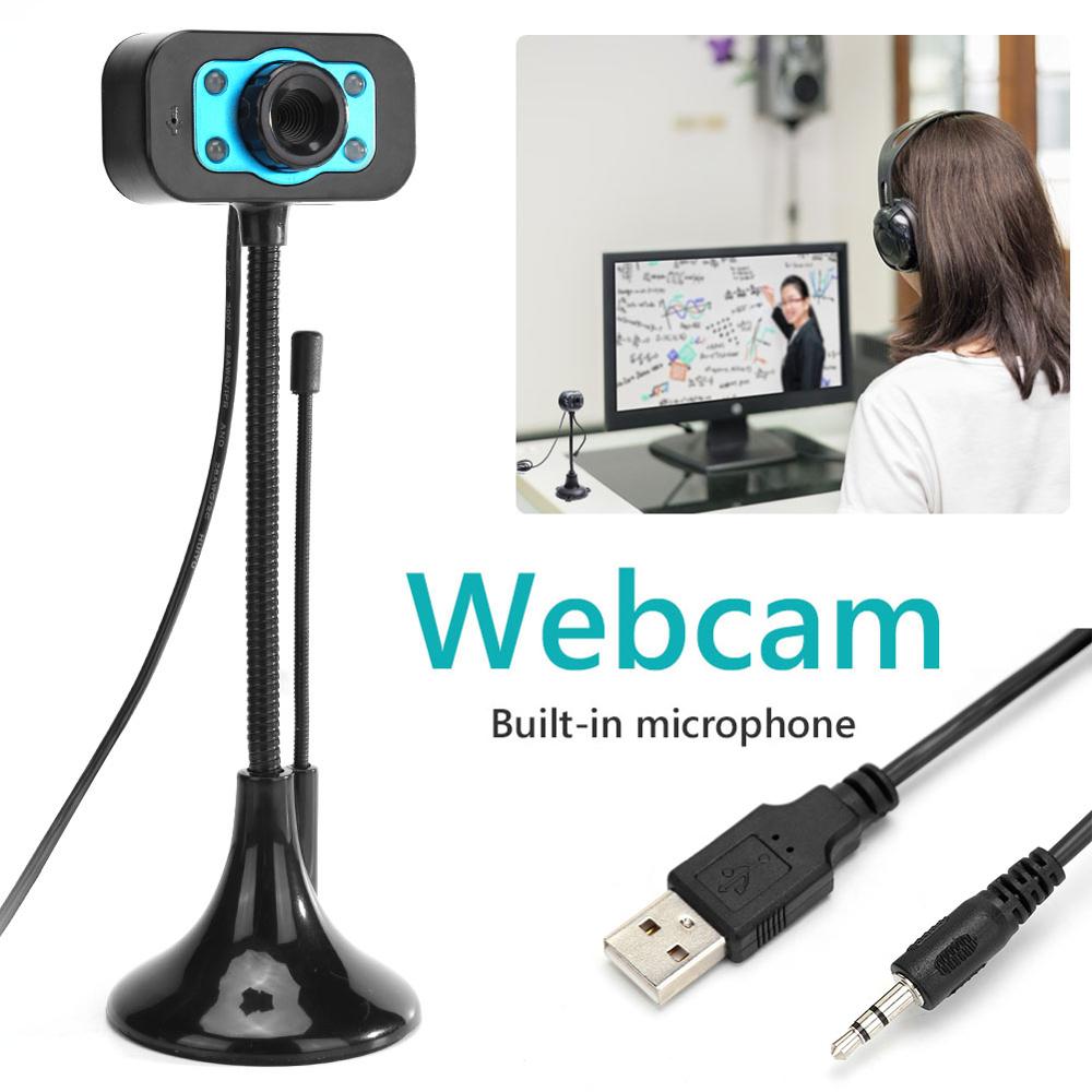 Justerbar computer hd webcam 720p hd video webcam mikrofon usb kamera med støjreduktion mikrofon hd led webkamera