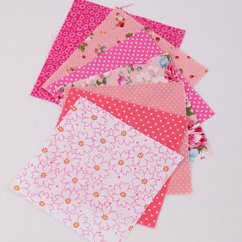 Tela de algodón con estampado de flores, accesorios de costura de retazos con forma cuadrada, Material para ropa hecha a mano, 10x10cm, 30 unidades por juego
