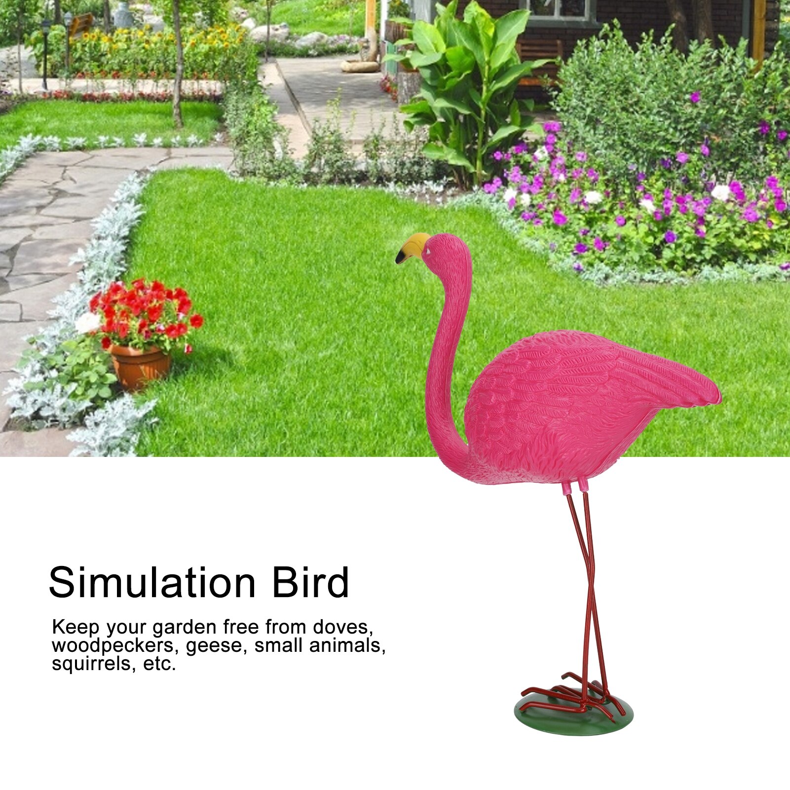 Figuras de pájaros de plástico de alta simulación, decoración de césped, protectores de jardín