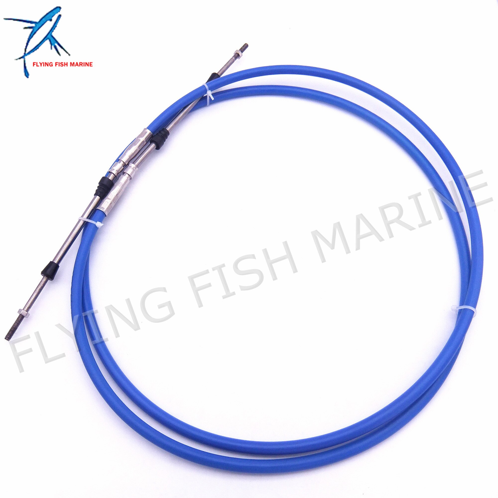 Boat Motor Steering System Outboard Engine ABA-CABLE-10-GY Remote Control Throttle Shift Cable 10ft for Yamaha 3.048m Blue