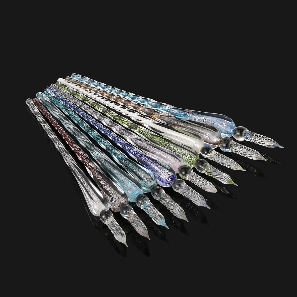 Vintage Glass Dip Dipping Pen Writing Tool Glass Drip Fountain Pen Signature Filling Ink Fountain Pens