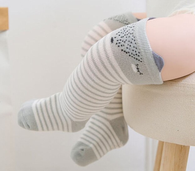 Baby kinderen meisjes peuter vos sokken zachte katoenen kniekousen meisjes sokken bloemen schattig: A