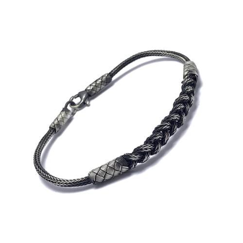 Gebreide Model 1000 Sterling Kazaziye Zilveren Armband (Unisex)