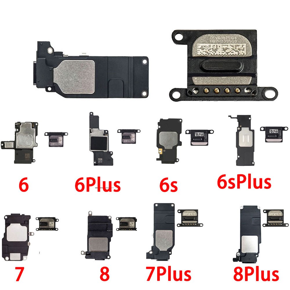 Top EarSpeaker Kopfhörer und Bottom Ringer Klingelton Lautsprecher Buzzer Sound für iPhone 6 6Plus 6s 6sPlus 7 7Plus 8 8Plus